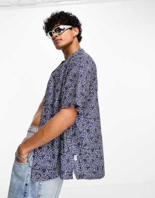 Tommy Jeans x Keith Haring dancing man shirt in navy