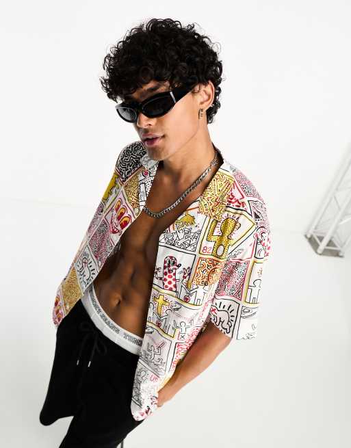 Tommy Jeans x Keith Haring one man show shirt in multi