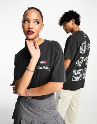 Tommy Jeans x Keith Haring unisex graphic print t-shirt in black - ASOS Price Checker
