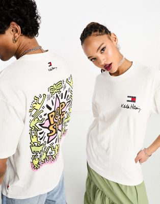 Tommy Jeans x Keith Haring unisex graphic print t-shirt in white