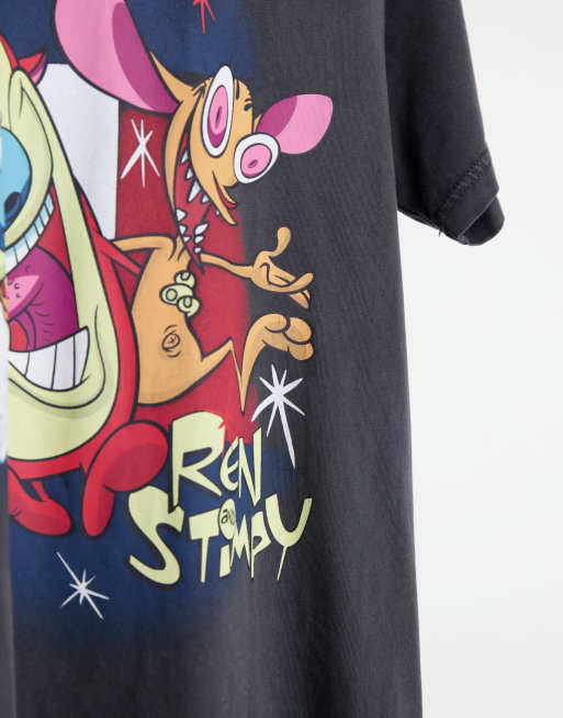 Tommy Jeans x Ren & Stimpy unisex T-shirt in black | ASOS