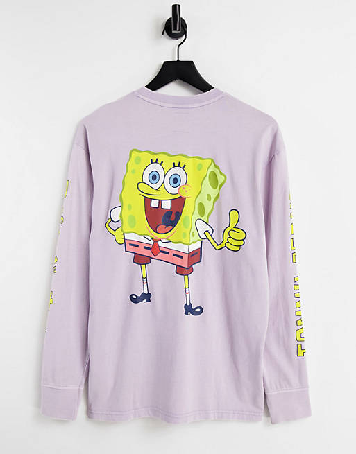 Tommy Jeans X Spongebob unisex back print long sleeve top in lilac