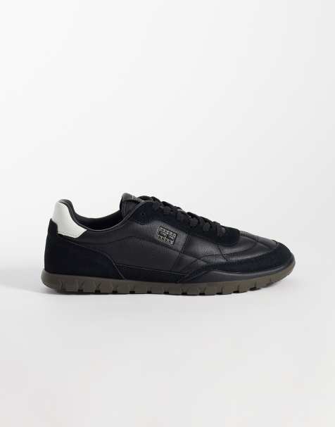 Tommy Jeans - Zapatillas de deporte bajas negras de cuero auténtico premium - view 1