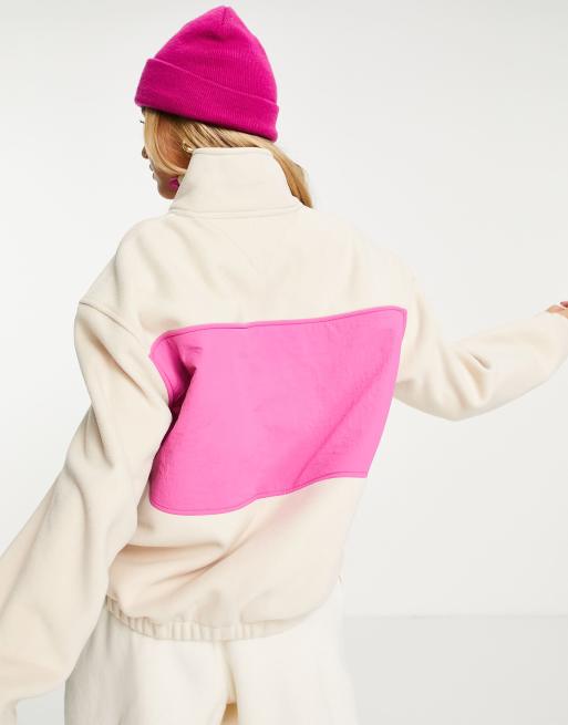 White and pink outlet jacket