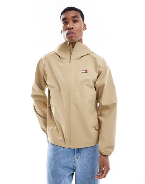 Tommy jeans zip up jacket in beige - view 1