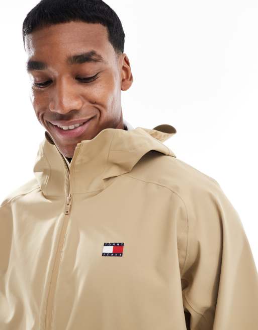 Tommy jeans zip up jacket in beige | ASOS