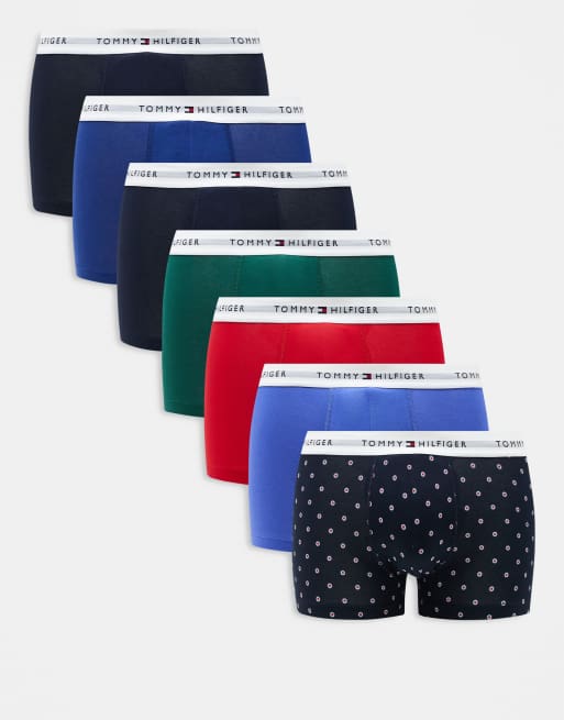 Tommy – Signature Essential – Olikfärgade trunks, 7-pack