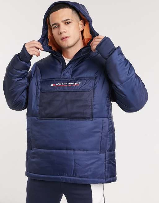 Tommy Sport block insulated jacket in navy | ASOS