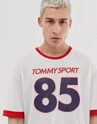 Tommy Sport - Oversized T-shirt met print in wit