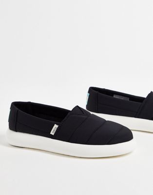 TOMS Alpagarta Mallow flat shoes in black nylon