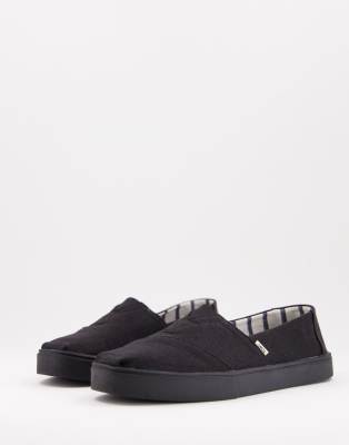 Toms alpargata cupsole plimsolls in black