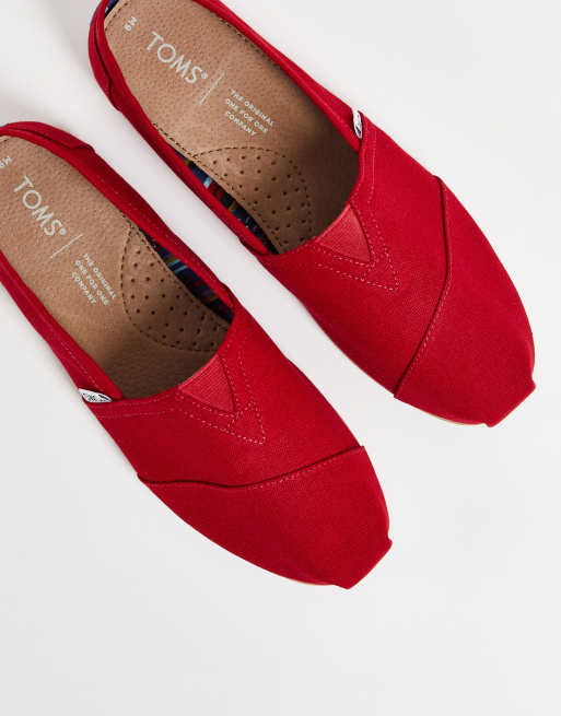 Toms - Alpargata-espadriller i rød