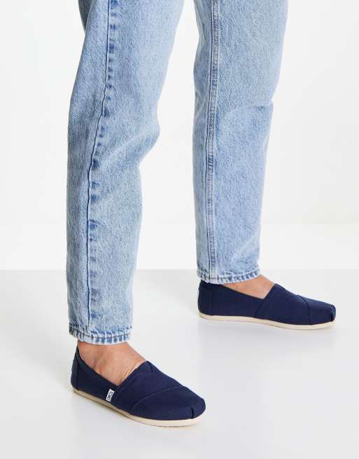 Mens blue toms shoes hotsell