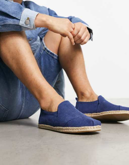 Toms - Alpargata - Espadrilles déstructurées en corde - Bleu marine