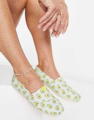 Toms alpargata espadrilles in avocado print - ASOS Price Checker