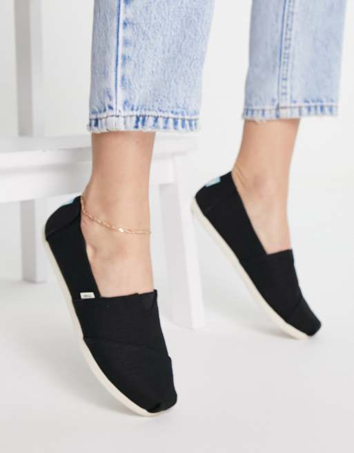 Toms espadrilles sale black