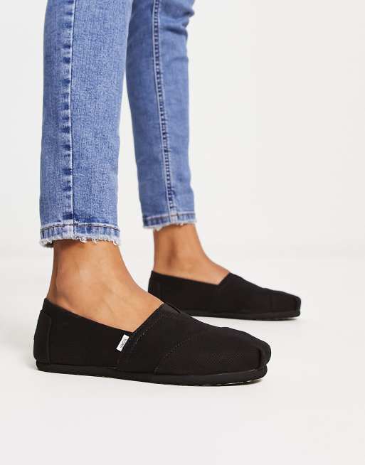 Black slip hot sale on espadrilles