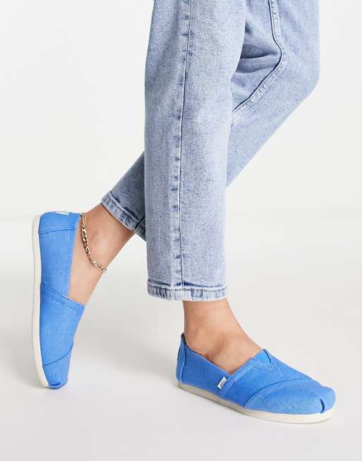 massefylde konkurrence Skæbne TOMS Alpargata espadrilles in blue | ASOS