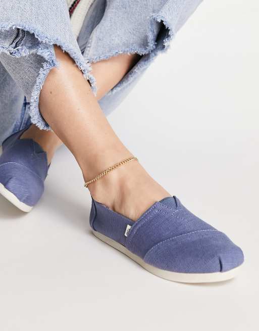 Toms Alpargata espadrilles in blue, 3 of 4