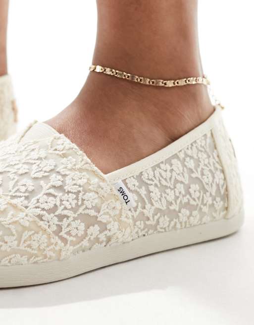 Cream store lace toms