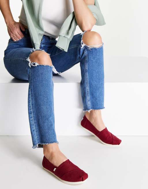 TOMS – Alpargata – Espadrilles in Dunkelrot
