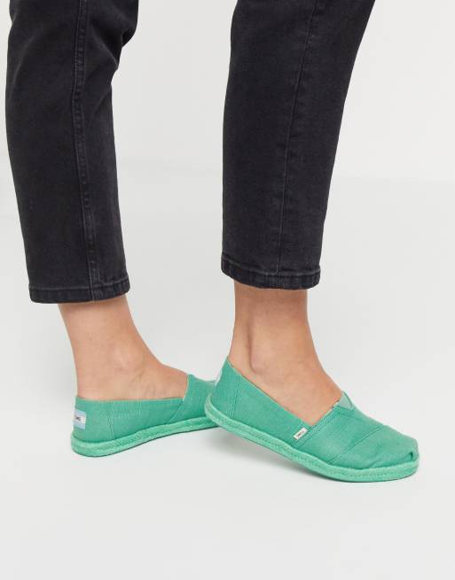 TOMS alpargata espadrilles in green | ASOS