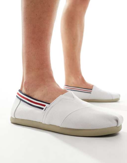 Toms - Alpargata - Espadrilles in lichtgrijs met gestreepte rand