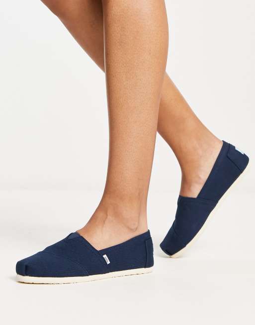 Toms sales navy canvas