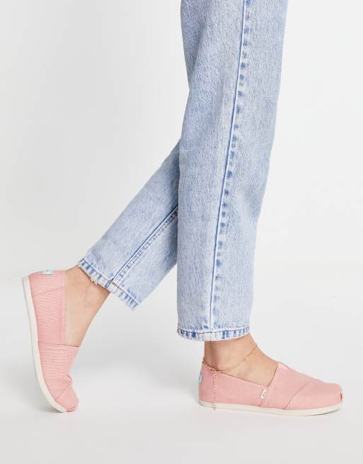 Toms alpargata blush leather 2024 espadrilles