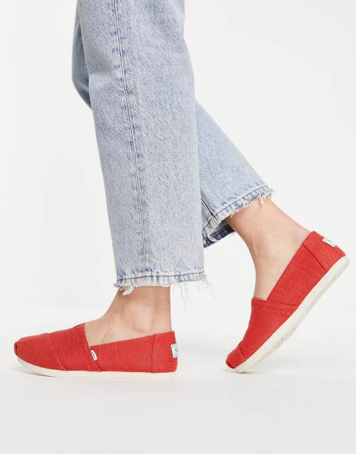 Red best sale toms shoes