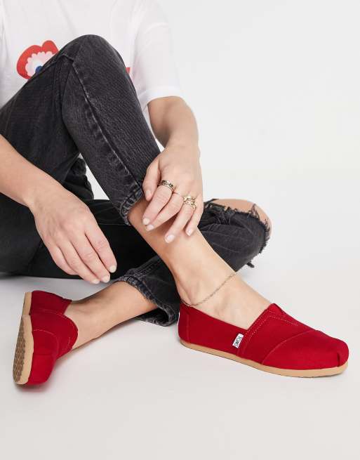 Toms - Alpargata - Espadrilles in rood