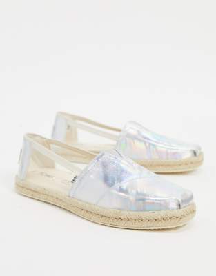 toms alpargata silver