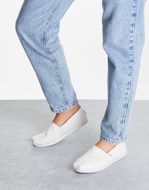 White slip on store espadrilles