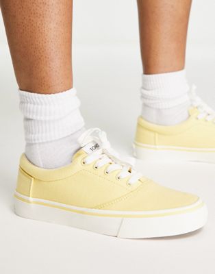 Toms alpargata fenix lace up trainers in yellow