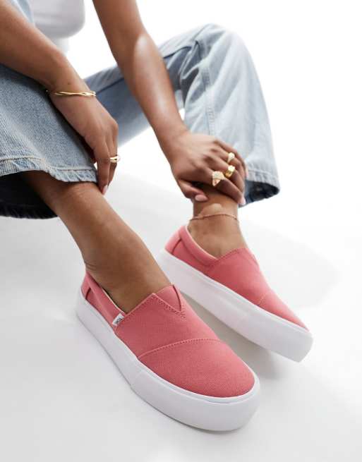 Toms best sale pink sneakers