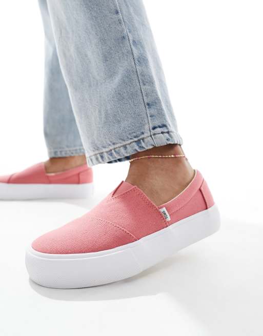 Hot pink best sale toms shoes