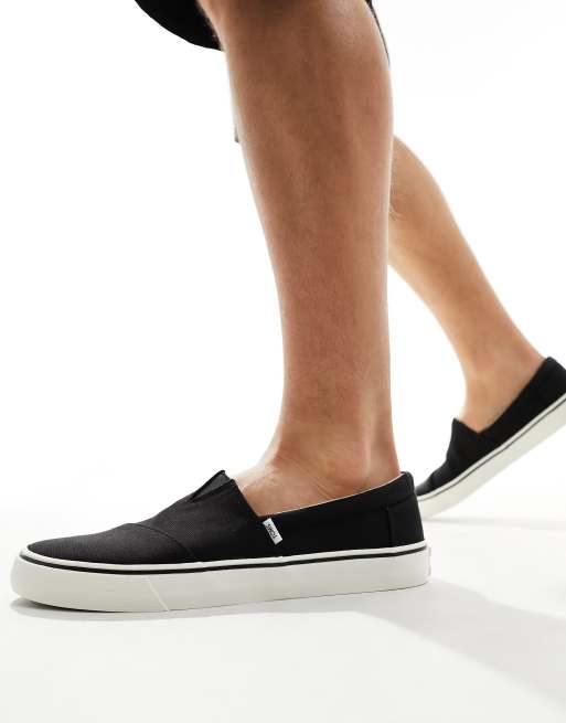 Toms - Alpargata Fenix - Sorte slip-on-sneakers
