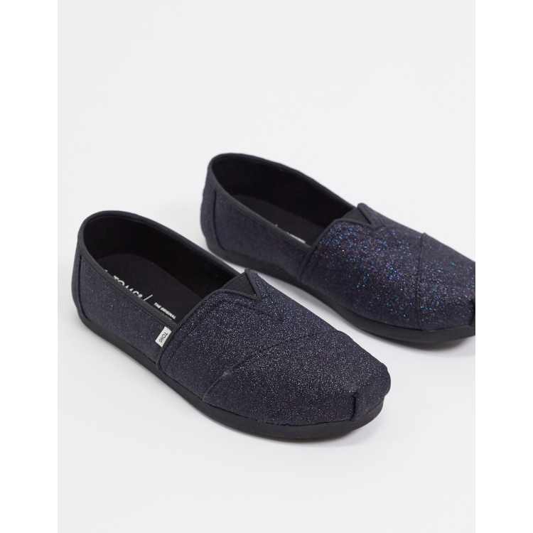 Black sparkle best sale womens toms