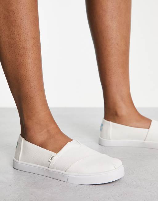 Toms - Alpargata - Hvide sneakers med skålformet sål