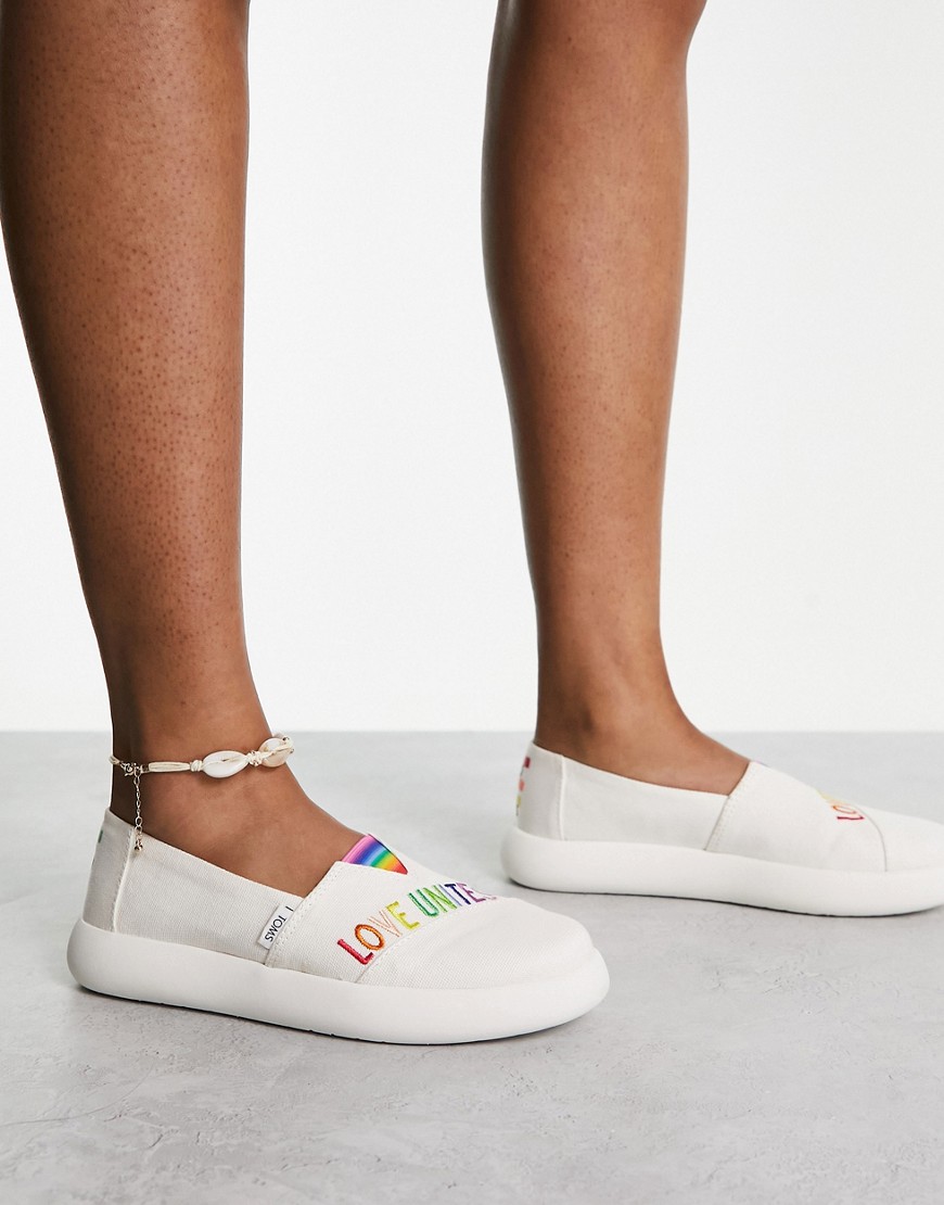 Toms alpargata mallow chunky trainers in white