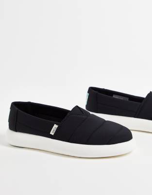 Toms avalon black textured nylon sale