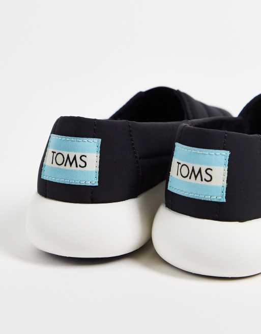 Toms avalon black outlet textured nylon