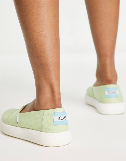 Toms - Alpargata Mallow - Sneakers met dikke zool in groen, 2 van 4
