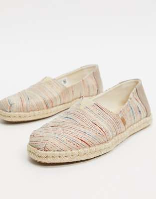 Birch metallic slub store stripe women's espadrilles