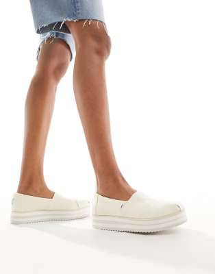 Toms Toms Alpargata midform espadrilles in natural-White