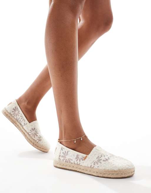 Toms Alpargata rope espadrille in white ASOS