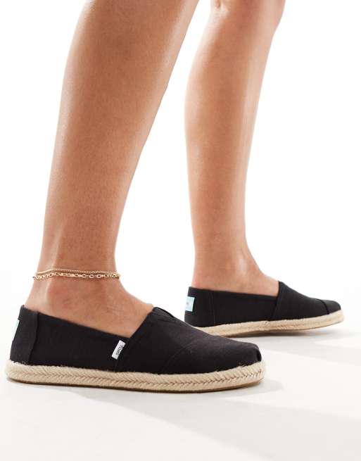 Toms Alpargata rope espadrilles in black