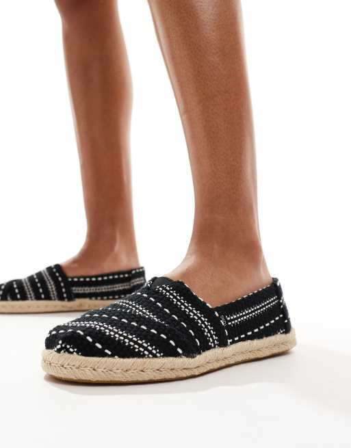 Toms Alpargata rope espadrilles in black