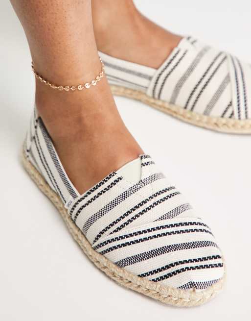 Toms cheap striped espadrilles