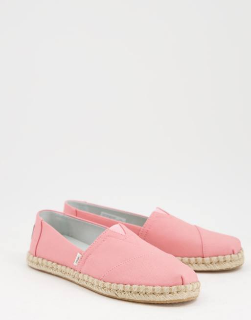 Toms alpargata rope espadrilles in pink | ASOS